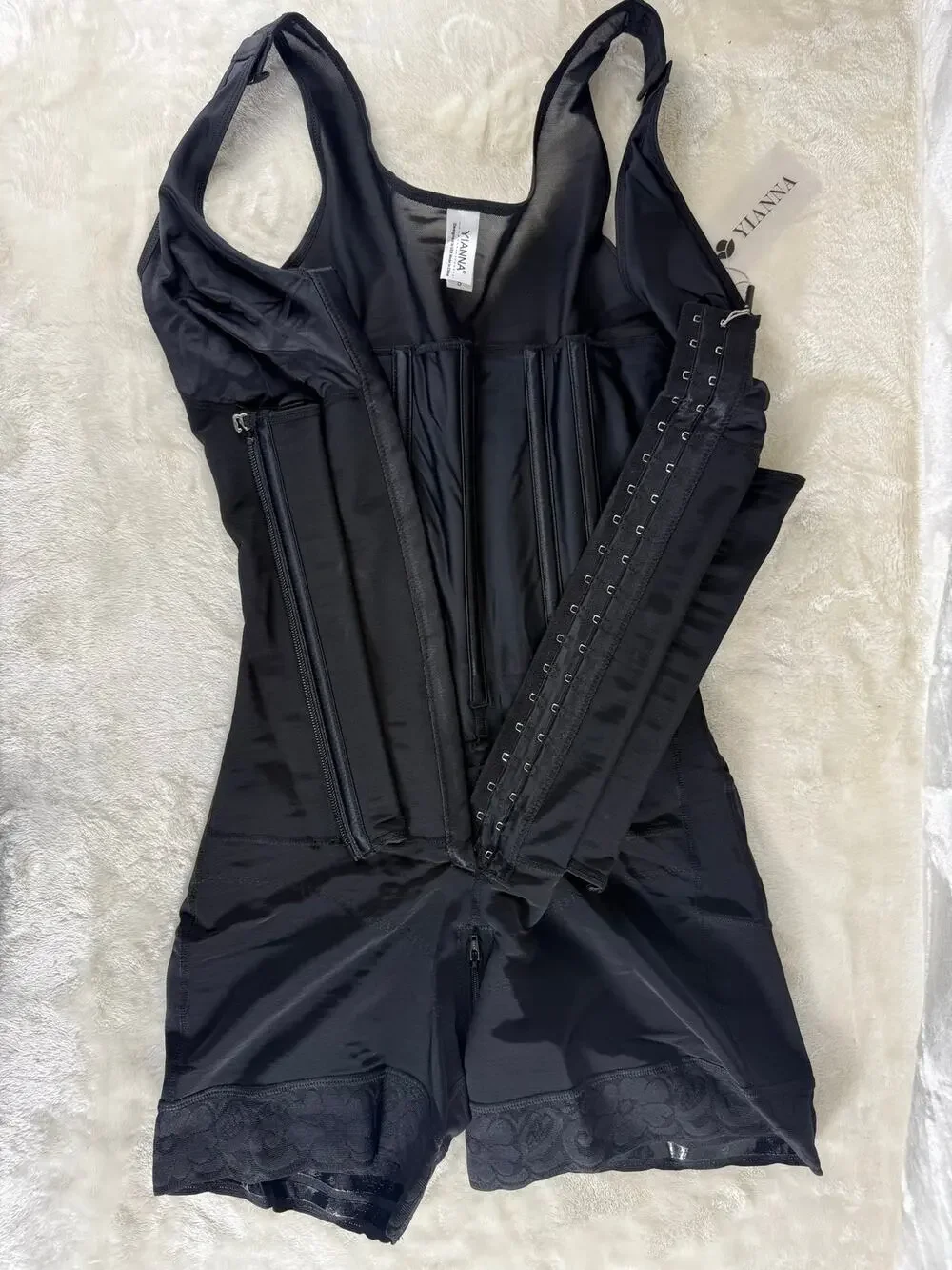 Yianna Fajas Columbianas Shapewear Women's Size S 7366 Corset / Zip Crotch